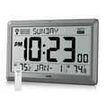 thumbnail image 1 of Reloj de pared Atomic HODIK con pantalla LCD de temperatura de 10,5 pulgadas, color plateado, 1 of 9