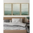 thumbnail image 5 of SHENIFY Abstract Landscape Wall Art 16x24in3pcs Natural Framed Minimalist Tan Green Mountain Neutral Toned Misty Nature Wilderness Illustrations Modern Art Decorative, 5 of 5