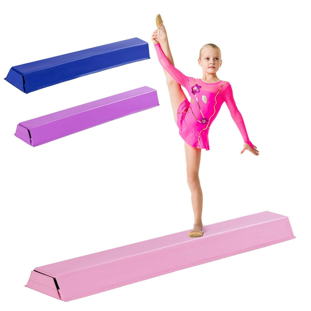 4FT PU Folding Floor Balance Beam Sports Gymnastics Skill Performance