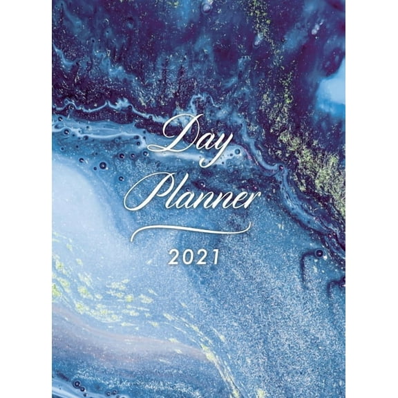 Day Planner 2021 Daily Large: Hardcover Agenda 8.5" x 11" 1 Page per Day Planner Blue Marble January - December 2021 Dated Planner 2021 Productivity, XXL Planner, Daily and Monthly (Hardcover)