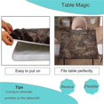 thumbnail image 3 of Fitted Card Table Tablecloth, Fallen Leaves Texture Pattern Printed on Stain Resistant Polyester Table Cover, for Family Party and Patio Decoration, Fit for 32" x 32" Square Table, 3 of 4