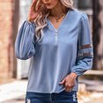 thumbnail image 3 of Jersey de manga larga, jersey con cuello en V, jersey con cuello en V, jersey informal para mujer, jersey con cuello en V, durabilidad mejorada, 3 of 6