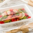 thumbnail image 4 of Pulp Tek Rectangle Clear Plastic Dome Lid - Fits 12 and 16 oz Bagasse Container - 100 count box, 4 of 4