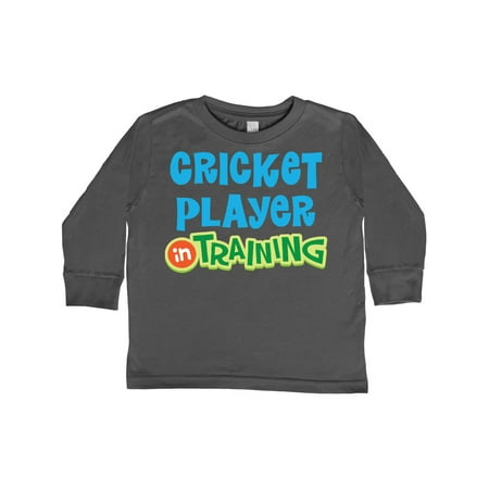 

Inktastic Cricket player in training Gift Toddler Boy or Toddler Girl Long Sleeve T-Shirt