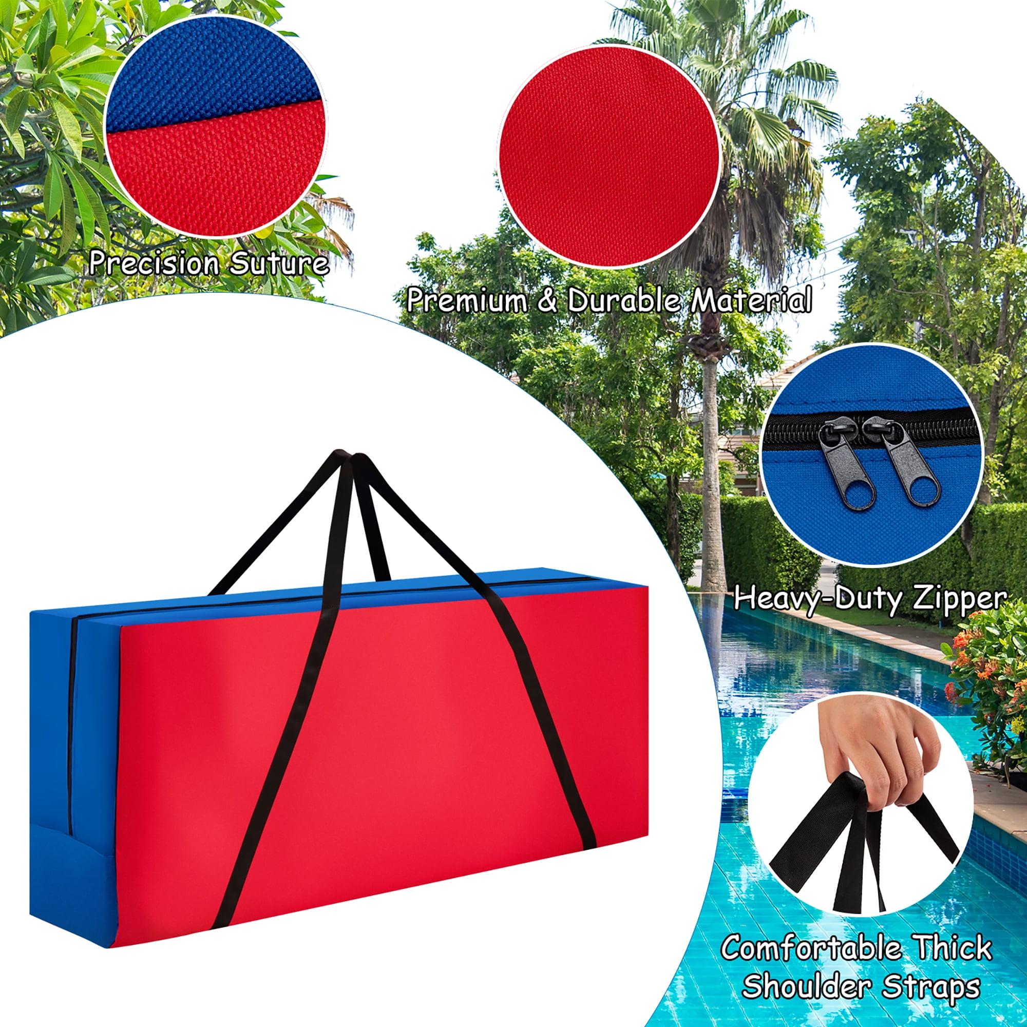 Costway Giant 4 in A Row Storage Bag Carrying Bag for Jumbo 4-to-Score Game Set Only Bag