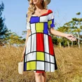 thumbnail image 4 of Vestido sin mangas Mondrian #58 vestido de verano mono de verano para mujer Vestido, 4 of 7