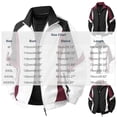 thumbnail image 3 of Men Color Block Stand Collar Track Jacket Full Zip Striped Raglan Sleeve Casual Windbreaker Outerwear, 3 of 8