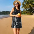 thumbnail image 3 of Fotbe New York City1 Vestido de Verano sin Mangas para Mujer – Vestido Midi Línea A, Estilo Camiseta Floral, Vestido Playero Casual y Fluido, 3 of 7