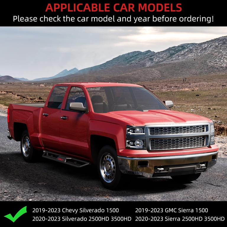 Running Boards For 2015-2022 Chevy Colorado & GMC Canyon Crew Cab - 6.5" Wide Nerf Bars With Drop Steps 3 thumbnail image