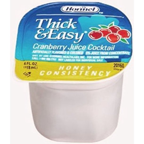 Thick & Easy Thickened Beverage 4 oz. Portion Cup Cranberry CS/24 PK/2