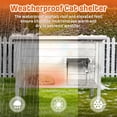thumbnail image 5 of Outdoor Cat House Insulated for Multiple Cats, Weatherproof Large Wooden Pet House, Feral Cat Shelter, Foldable Ladder and Acrylic Side Window, White, 5 of 7