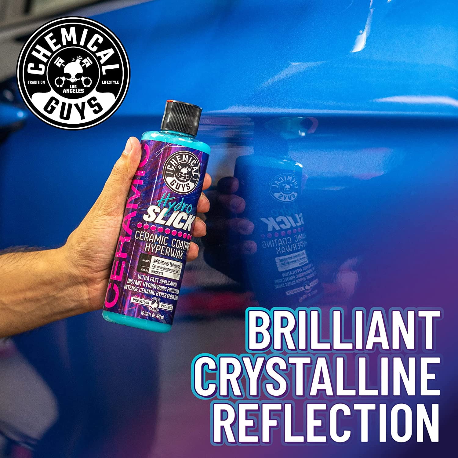 Chemical Guys HydroSuds, HydroSlick, HydroCharge, HydroSpin (16oz) Cer –  Detailing Connect