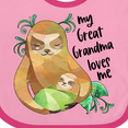 thumbnail image 4 of Inktastic My Great Grandma Loves Me Cute Sloth and Baby Boys or Girls Baby Bib, 4 of 4