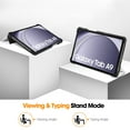 thumbnail image 3 of Galaxy Tab A9 Case, Allytech Trifold Multi Angle Viewing Stand Smart Cover Auto Sleep Wake Flip Folio Lightweight Slim Case for Galaxy Tab A9 8.7 Inch 2023 Model Tablet (X110/X115/X117), White, 3 of 9
