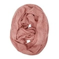 thumbnail image 5 of Wrapables Winter Warm Chunky Cable Knit Infinity Scarf and Beanie Set, Pink, 5 of 7