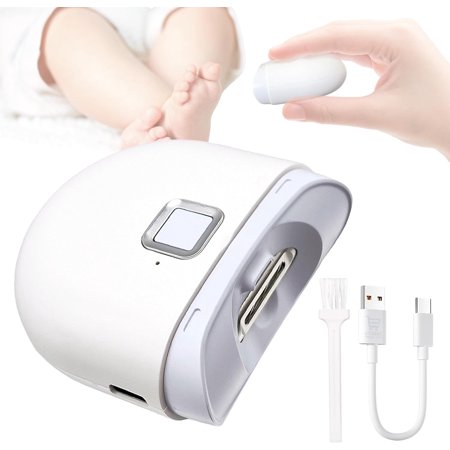 Electric Nail Clipper,Automatic Baby Electric Nail Trimmer,Rechargeable Nail Kit for Elderly, Baby Nail Trimmer Electric,LED Light Manicure Set,Gift for Kids