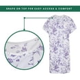 thumbnail image 2 of Women's Adaptive Poly / Cotton Backwrap Gown (Lilac With Flowers 04, XX-Large), 2 of 8