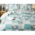 thumbnail image 5 of Aqua Green Country-Chic Print Quilt Set, 5 of 8