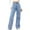 Light Blue, variant on Cargo Jeans for Women High Waisted Wide Leg Jeans with Flap Pocket Y2K Womens Carpenter Jeans Denim Cargo Pants Light Blue S