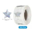 thumbnail image 2 of 500 piezas de etiquetas adhesivas en forma de estrella plateadas de 1 pulgada para tienda y hogar, 2 of 6