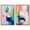 Gold Frame, variant on Colorbell Sunrise Set Canvas Set of 2 Maximalist Art by Art Remedy, Gallery Wrapped, 10 x 15