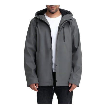 Rokka&Rolla Men's Waterproof Rain Jacket with Hood - Breathable Rubber Raincoat