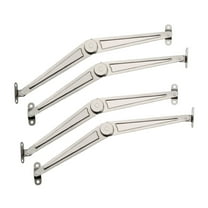 Lid Support Hinge, 10 in. 1.5mm Thickness Lid Stay with Soft Close 4 Pcs