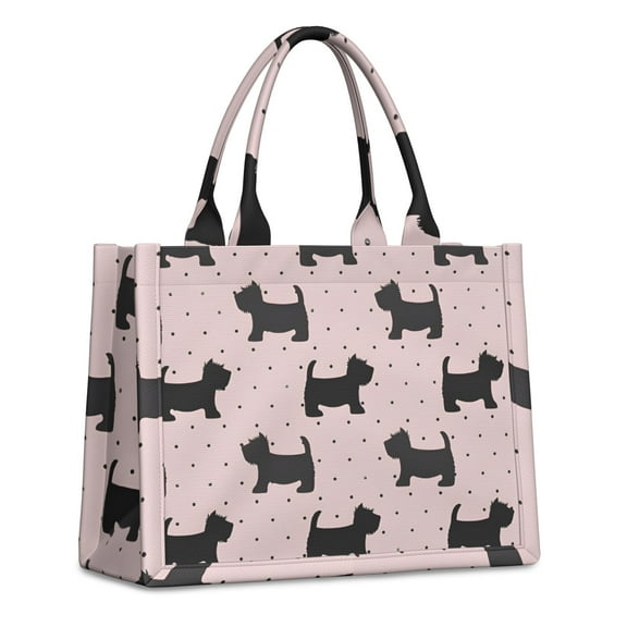 Large Capacity Tote Bag,Scottish Terrier Handbag Fashion Luxury Tote Bag,15.7"x13"x 5.1" Inches,Laptop Compatible