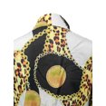 thumbnail image 4 of VISgogo Mujeres Retro Tops, Manga Larga Solapa Cuello Cadena / Floral / Letras / Cuadrado Estampado Primavera Otoño Fiesta Casual Blusa VISgogo moda, 4 of 5