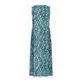 thumbnail image 3 of Vestido de Verano para las Mujeres sin Mangas Lino-Look Impreso Maxi, Suelto Fluido Y Vestido Sexy de Moda para las Mujeres, 3 of 5
