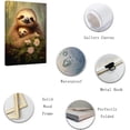 thumbnail image 2 of ZHONGYUTONG Sloth Wall Art Sloth Mother and Baby Picture Prints Jungle Animal Painting for Kids Room Nursery Decor Framed (12.00" x 18.00"), 2 of 6