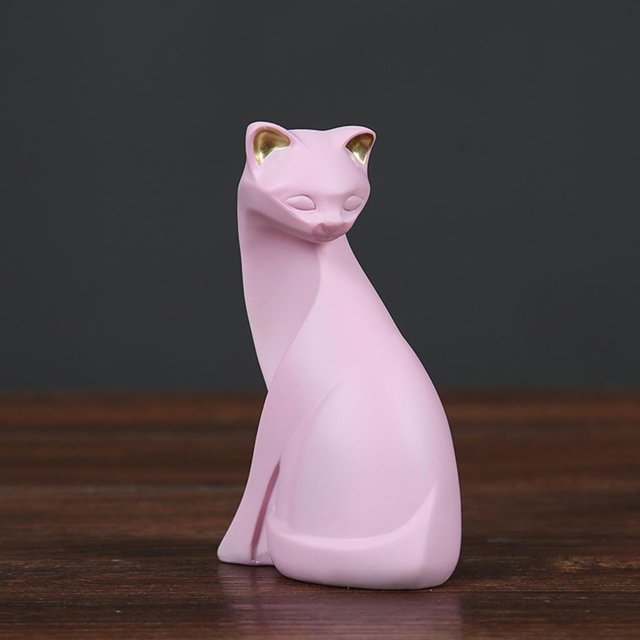 Estatua de gato de piezaza- de de resina s coleccionables de resina coleccionables para la decoración para hogar estante Los 5.5x9x15CM Colco Estatuilla de gato
