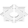 thumbnail image 4 of 24"OD x 4"ID x 13 1/4"C x 1"P Axel Architectural Grade PVC Contemporary Ceiling Medallion, Two Piece, 4 of 7