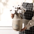 thumbnail image 6 of Ceramic Flower Vase with Handles, Large Decorative Terracotta Vase, Farmhouse Vases for Home Decor, Rustic Vintage Vases for Living Room, Kitchen, Bedroom, Office, Coffee Table, 28CM (Brown), 6 of 7