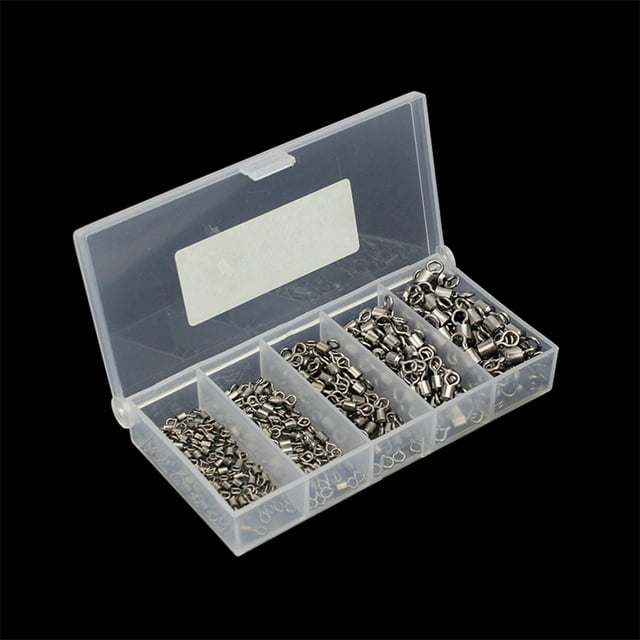 stanreset 251pcs Connector Rolling Swivel Bearing Connectors High Strength Ball Clips Lure Swivel Accessories Set Equipment