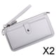 thumbnail image 1 of Paquete de 2-4 carteras largas para mujer, tarjetero de cuero, monedero de gran capacidad 2 piezas, 1 of 7