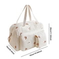 thumbnail image 2 of HUISZJ Baby Diaper Bag Quilted Bag, Large Capacity Cute Bear Printed Mommy Bag, Hand-Held Travel Bag for Work Travel Outdoor, 2 of 6