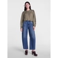 thumbnail image 3 of Scenario Women's and Women's Plus Quilted Detail Long Sleeve Top, Sizes XS-4X, 3 of 6