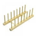 thumbnail image 1 of Bangus Wooden Dish Drying Rack Wood Dish Drainer Plate Holder, 1 of 6