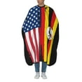 thumbnail image 2 of Usa Uganda Flag Salon Barber Cape - Professional Hairdressing Waterproof Hair Cutting Cape With Adjustable Snap Closure-Haircut Apron For Hair Stylist And Home Use-55''X66'', 2 of 5