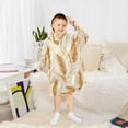 thumbnail image 6 of FORMRS Wearable Blanket Hoodie with Sleeves for Kids Cozy Flannel Sweatshirt, Wheat Ears Pattern, 6 of 7