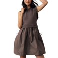 thumbnail image 1 of Vestido tipo sudadera sin mangas Majdan Coffee para mujer, 1 of 4