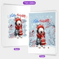thumbnail image 2 of Hello Winter Bull Terrier Smiling in Red Scarf Hat Welcome Christmas 5x7in Folded Greeting Card Bully Dog Lovers Gifts Idea Single Note Card with Envelope - 00017, 2 of 5