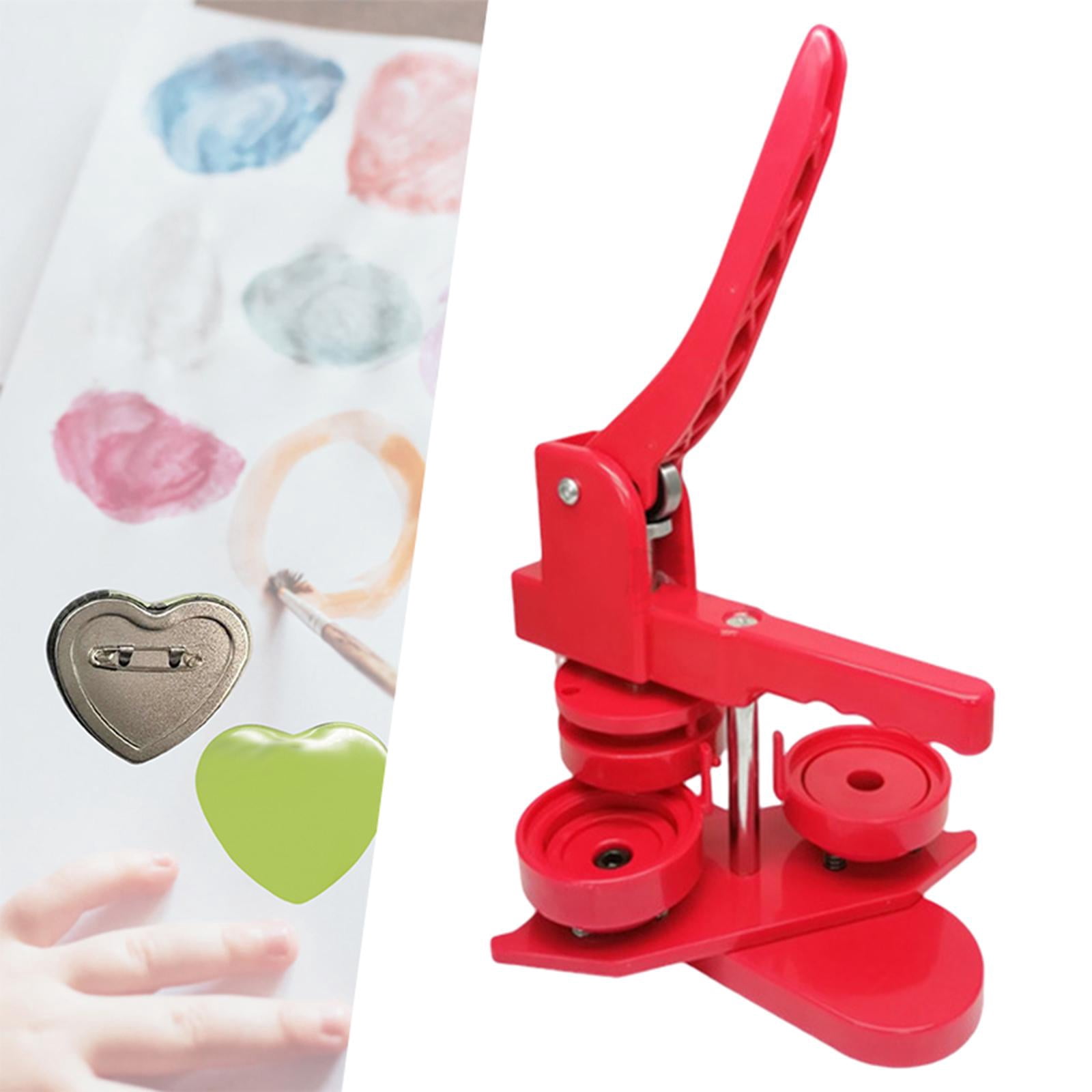 Button Maker Machine Pin Buttons Pin Making Button Making Supplies with Button Parts ,Beginner-Friendly
