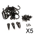 thumbnail image 1 of Paquete de 2-5 20 x ropa sombrero abrigo colgante de metal gancho único colgador de puerta de pared 5 piezas, 1 of 7