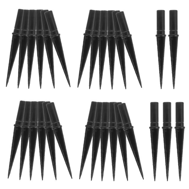 BALAHAPY 25Ud Estacas De Repuesto Para Lámparas Solares De Jardín Material Plástico Negro Duradero