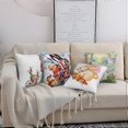 thumbnail image 3 of 4 Pieces Cushion Cover Easter Rabbit Element Styles Decorative Cushion Cover Cotton Linen Pillowcases (40 x 40 cm, Purple Rabbit), 3 of 4