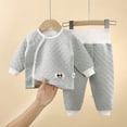 thumbnail image 2 of Gubotare Baby Pajamas Boy Boys and Girls Soft Pajamas Toddler Pjs Long Sleeve Kid Sleepwear Sets 2T 3T (Light Gray,2-3 Years), 2 of 6