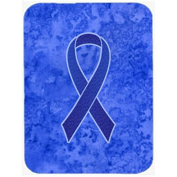 Dark Blue Ribbon for Colon Cancer Awareness Mouse Pad