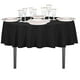LinenTablecloth 70-Inch Rond Polyester Tablecloth Noir – image 3 sur 4